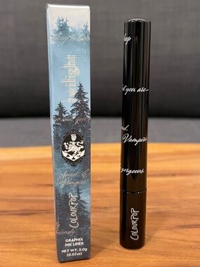 NWT COLOURPOP Twilight Graphix Ink Liner COVEN Rich Black with Silver Pinpoints